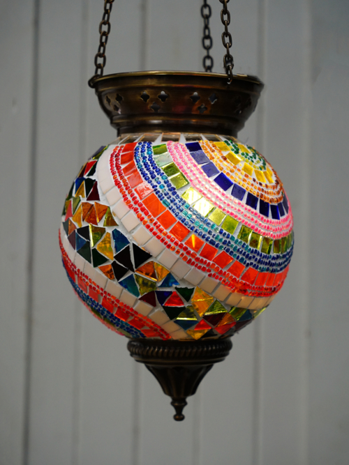 15cm Hanging Mosaic Candle Holder Fan