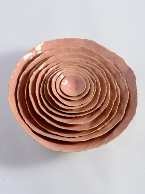 handmade ceramic sculptural vessel the rose