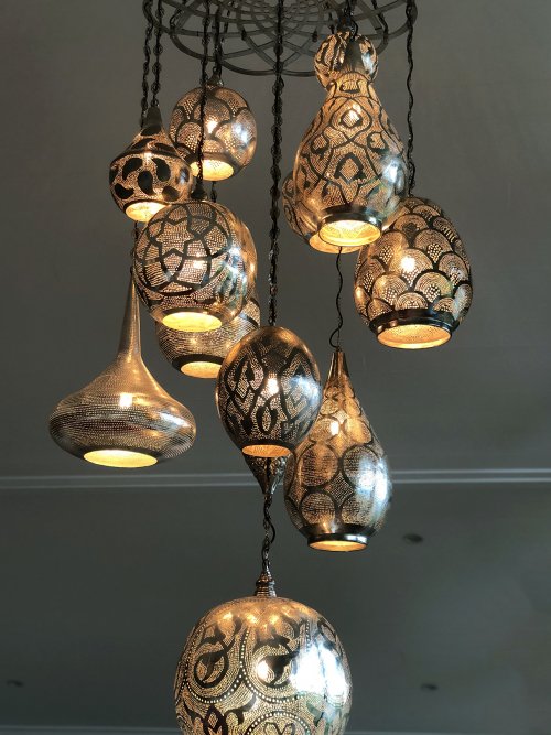 13 piece Egyptian chandelier