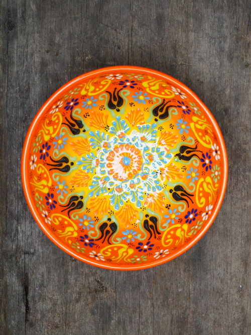 15cm Hand Painted Turkish ceramic bowl sunrise