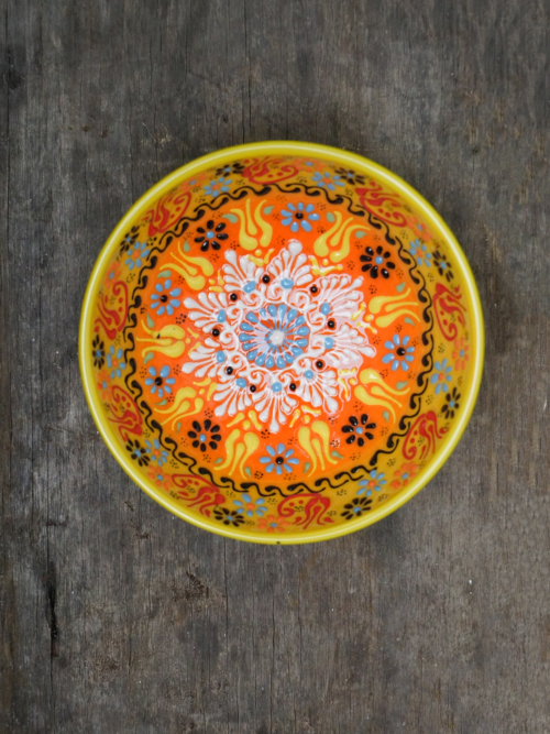 15cm Hand Painted Turkish ceramic bowl sunset