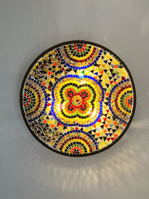 Fan Mosaic Close to Ceiling light